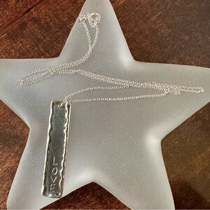 Sterling silver necklace & Love pendant